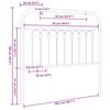 vidaXL Vervangend hoofdbord 100 cm metaal zwart