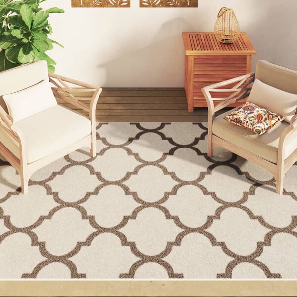 vidaXL Vloerkleed voor binnen buiten laagpolig 160x230 cm meerkleurig