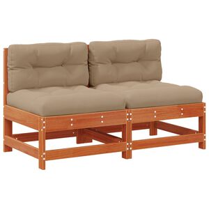 vidaXL Tuin Midden Sofa Massief grenenhout Wasbruin