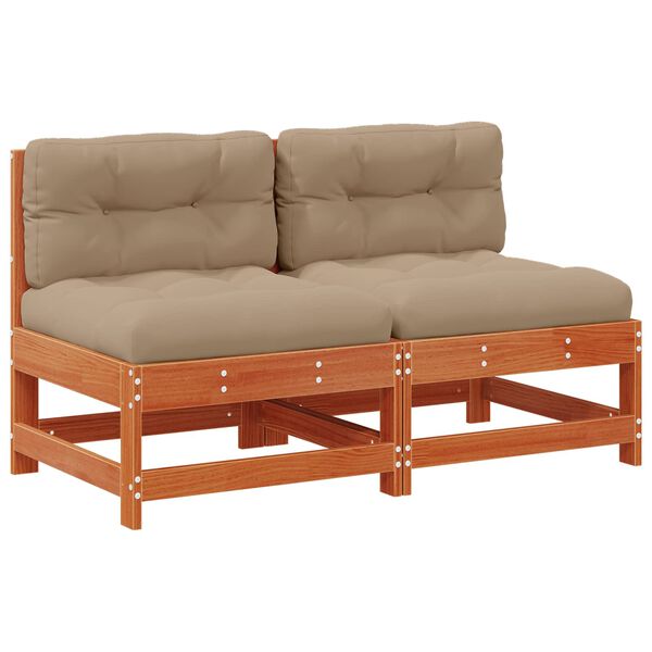 vidaXL Tuin Midden Sofa Massief grenenhout Wasbruin