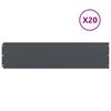 vidaXL Gazonranden 20 st 25x103 cm koudgewalst staal antraciet
