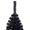 vidaXL Kunstkerstboom met standaard half 150 cm PVC zwart