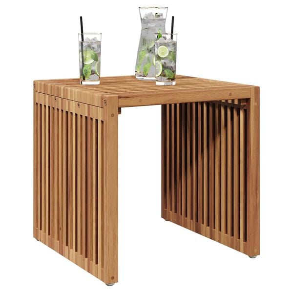 vidaXL Tuin Bijzettafel Bruin 45 x 42,5 x 45 cm Massief Teakhout