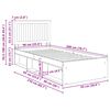 vidaXL Bedframe Sonoma Eiken 90 x 190 cm Massief grenenhout