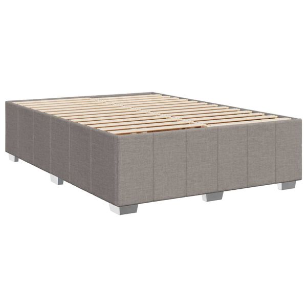 vidaXL Bedframe zonder matras stof taupe 160x200 cm
