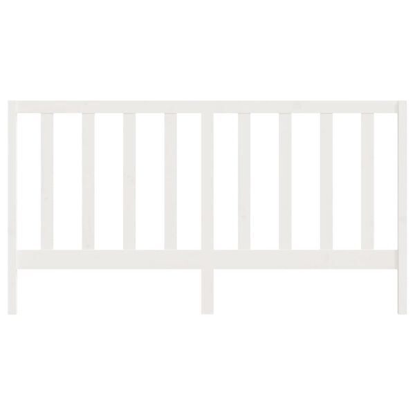 vidaXL Hoofdbord 186x4x100 cm massief grenenhout wit