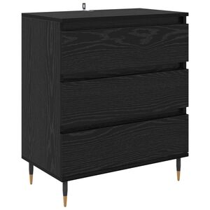 vidaXL Dressoir Zwart Eiken 60 x 35 x 70 cm Bewerkt hout