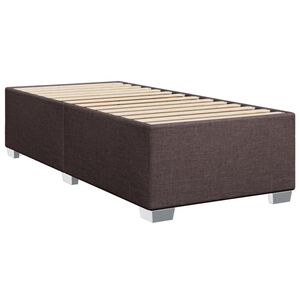 vidaXL Bedframe zonder matras 90x200 cm stof donkerbruin