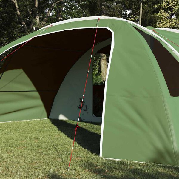 vidaXL Tunnel Tent 6-Persoon met dak Groen en Wit 700 x 590 x 215 cm