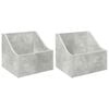 vidaXL LP Recorddoos 2 st Betongrijs 37 x 33 x 32 cm Bewerkt hout