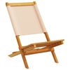 vidaXL Tuinstoelen 8 st inklapbaar stof en massief hout beige