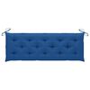 vidaXL Bank Batavia met blauw kussen 150 cm massief teakhout