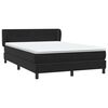 vidaXL Boxspring met matras fluweel zwart 160x220 cm