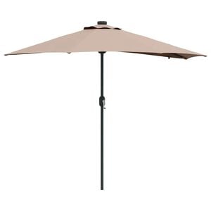 vidaXL Tuinparasol Taupe 294 x 150 x 223 cm Polyester en staal
