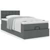 vidaXL Ottoman bed met matras 80x200cm stof donkergrijs