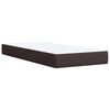 vidaXL Boxspring met matras stof donkerbruin 90x200 cm