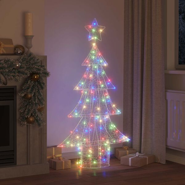 vidaXL Kerstboom met 160 LED Multikleur 150 cm Acryl