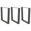 vidaXL Eettafelpoten 3 st V-vormig 90x(72-73,3) cm staal antraciet