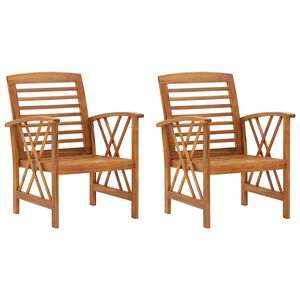 vidaXL Tuinstoelen 2 st massief acaciahout
