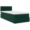 vidaXL Ottoman bed met matras 90x190cm fluweel donkergroen