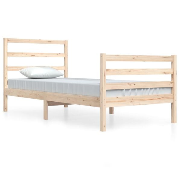 vidaXL Bedframe massief grenenhout 90x200 cm