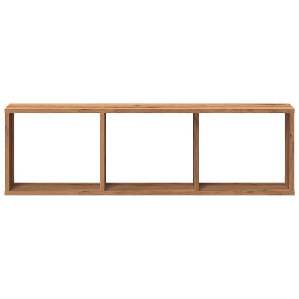 vidaXL Wandkast 100x16x30 cm bewerkt hout artinsanaal eikenkleurig