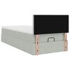 vidaXL Ottoman bed met matras en LED's 90x190cm fluweel lichtgrijs