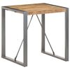 vidaXL Eettafel 70x70x75 cm massief ruw mangohout