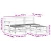 vidaXL Tuin loungeset 5 pcs Wasbruin Massief grenenhout