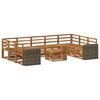 vidaXL Sofa-Sets 10 pcs Naturel Massief Acaciahout