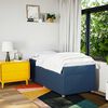 vidaXL Boxspring met matras stof blauw 80x200 cm