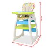 vidaXL Kinderstoel met blad 3-in-1 verstelbaar blauw en groen