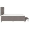 vidaXL Boxspringbed met matras met hoofdeinde Taupe 180 x 200 cm Stof