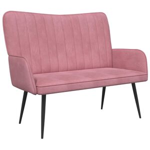 vidaXL 2-Zits Sofa Roze 115 x 61 x 87 cm fluweel