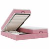 vidaXL Ottoman bed met matrassen 160x200cm fluweel roze