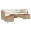 vidaXL Tuin Sofa Set 6 st Beige poly rattan