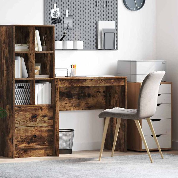 vidaXL Bureau Gerookt eiken 80 x 40 x 76 cm