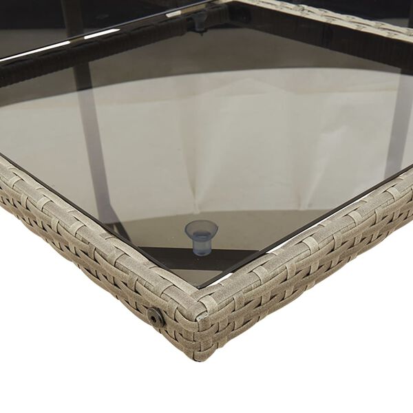 vidaXL 15-delige Tuinset met kussens poly rattan grijs