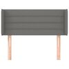 vidaXL Hoofdbord met randen 83x16x78/88 cm stof donkergrijs