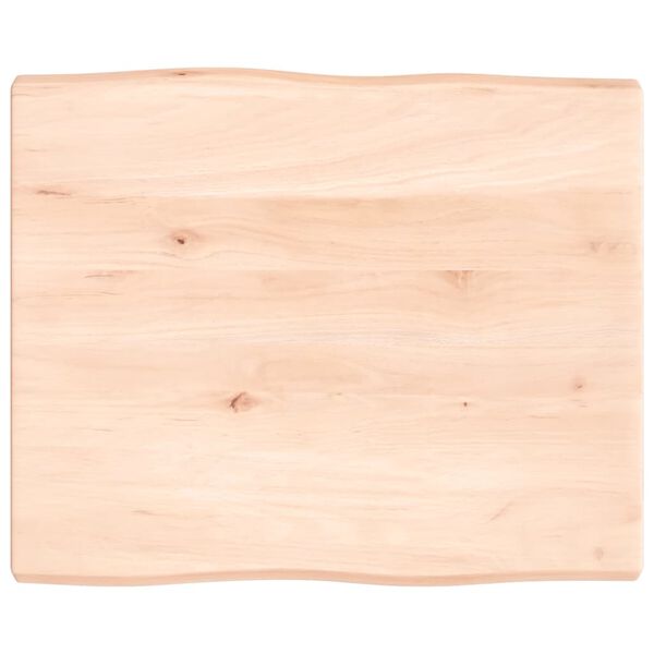 vidaXL Tafelblad natuurlijke rand 60x50x(2-4) cm massief eikenhout