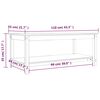 vidaXL Salontafel 110x55x45 cm massief grenenhout wit