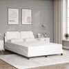 vidaXL Bedframe zonder matras "Zadar" kunstleer wit 140x200 cm