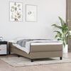 vidaXL Pocketveringmatras medium 100x200x20 cm stof taupe