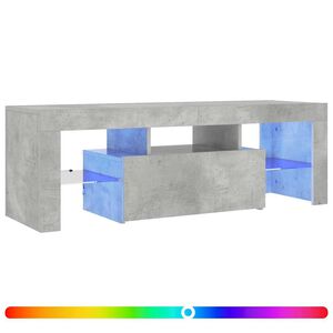 vidaXL Tv-meubel met LED-verlichting 120x35x40 cm betongrijs