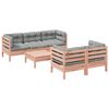vidaXL 6-delige Loungeset met kussens massief douglas vurenhout