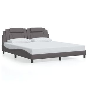 vidaXL Bedframe "Viana" zonder matras kunstleer grijs 180x200 cm