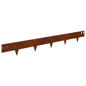 vidaXL Gazonrand 20 st 100 x 12 cm Staal Roestig