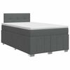 vidaXL Boxspringbed met matras Donkergrijs 120 x 190 cm Stof