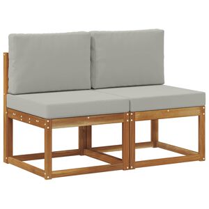 vidaXL 2 Stuk Buiten Midden Sofa Massief Acaciahout Naturel
