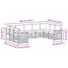vidaXL Hoekbank Set 9 pcs Natuurlijk en Lichtgrijs Massief Acaciahout